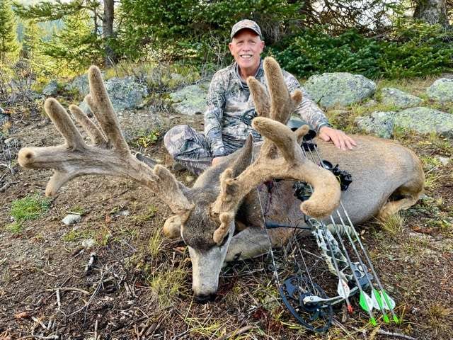 Gary's first high country mule deer hunt! Congrats on a giant buck!