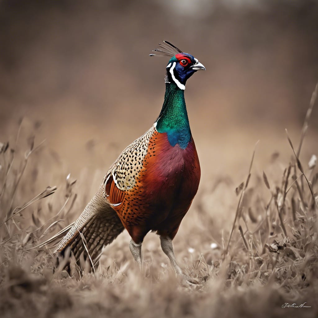 Flying Quail drawing.