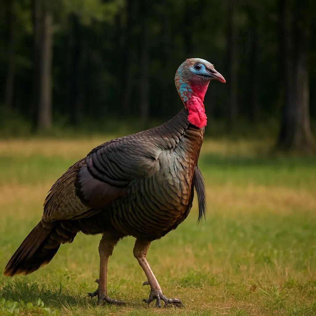 Wild turkey on the property