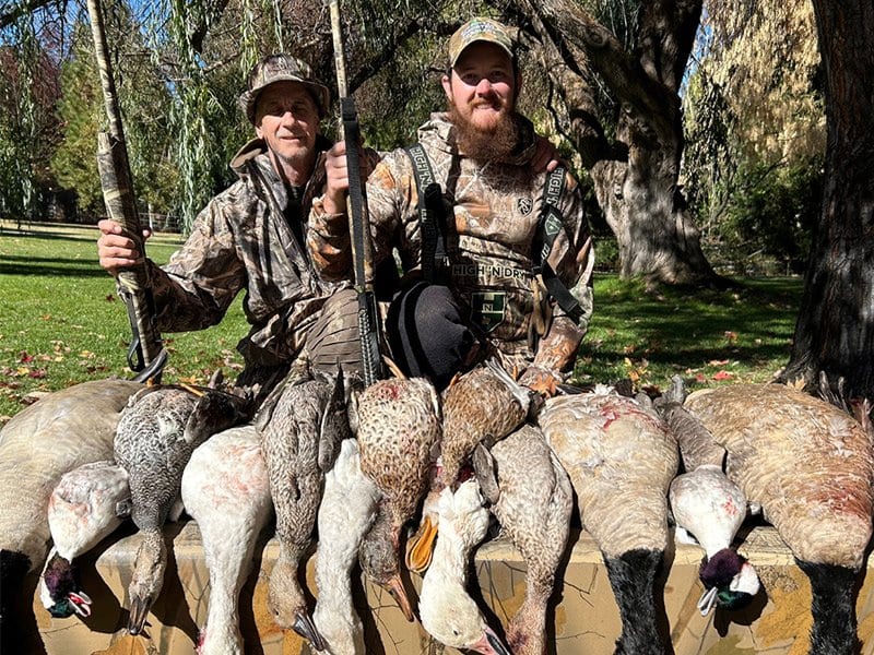 Wildfowl hunting trip in Northern California with Sacramento River Guide