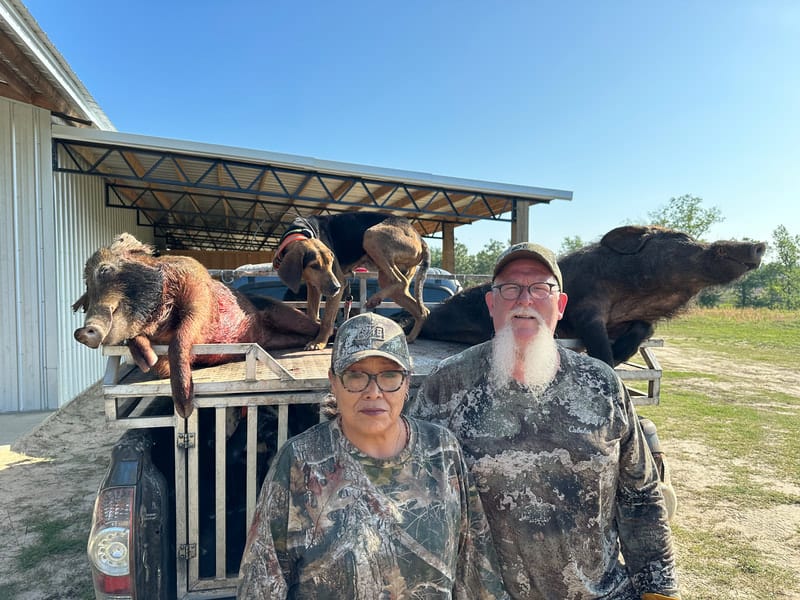 Happy Hog Hunters at Shady Grove Outfitters in Alabama